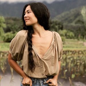 Dôen june top in driftwood